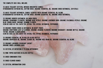 Calming Crystal Box, Crystal Gift Box, Organic, Vegan, Natural, Self Care Gift Set