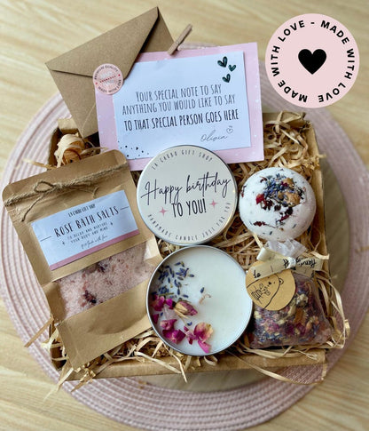 Luxury Self-Care Birthday Gift for Her, Pampering Birthday Gift for woman, Relaxation Birthday Gift, Self-Care and Wellness Box, Handmade