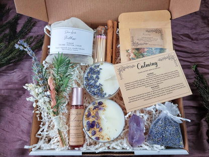 Calming Crystal Box, Crystal Gift Box, Organic, Vegan, Natural, Self Care Gift Set