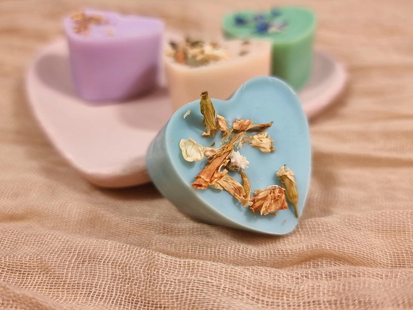 Organic Spa Gift Box for Her: Soy Candle, Soap, & Floral Mist
