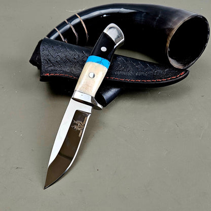 Loveless hand-forged Forged Hunter hunting knife with 440C stainless steel blade and wooden handle