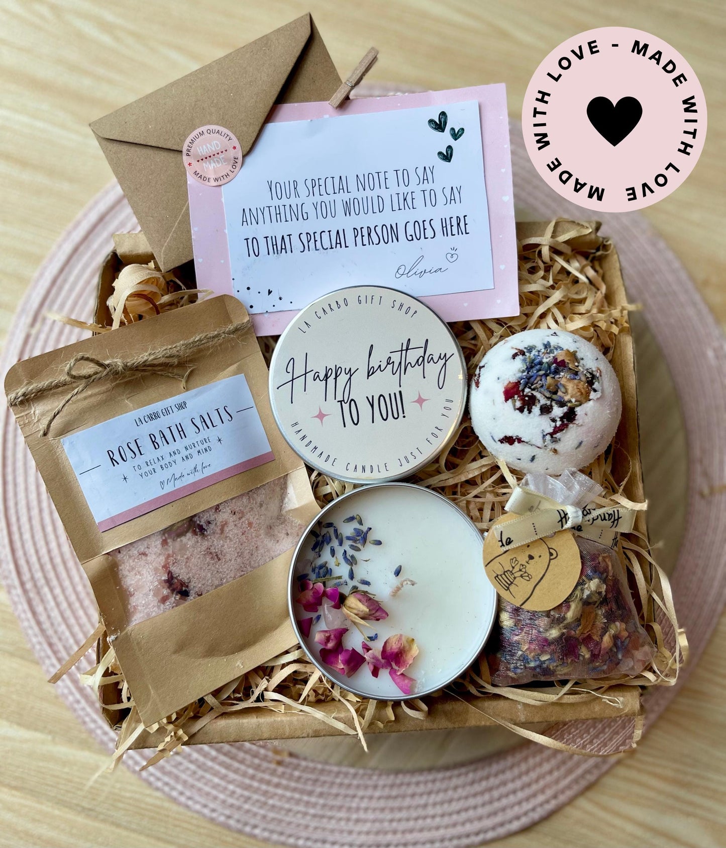 Luxury Self-Care Birthday Gift for Her, Pampering Birthday Gift for woman, Relaxation Birthday Gift, Self-Care and Wellness Box, Handmade