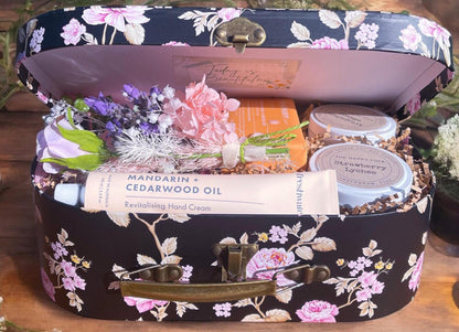 Luxury Suitcase Gift Box for Her , Self-Care Essentials, Scented Candles, Spa and Wellness Kit ,Perfect Gift for Relaxation & Pampering