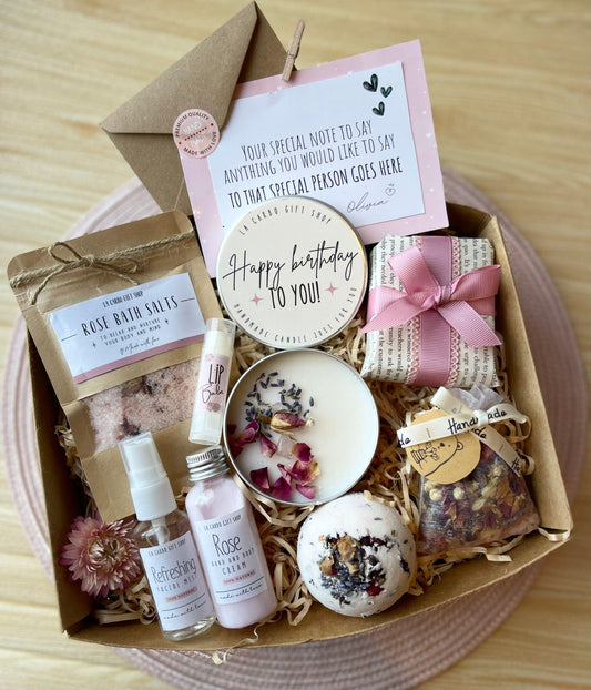 Luxury Self-Care Birthday Gift for Her, Pampering Birthday Gift for woman, Relaxation Birthday Gift, Self-Care and Wellness Box, Handmade
