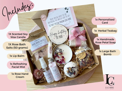 Luxury Self-Care Birthday Gift for Her, Pampering Birthday Gift for woman, Relaxation Birthday Gift, Self-Care and Wellness Box, Handmade