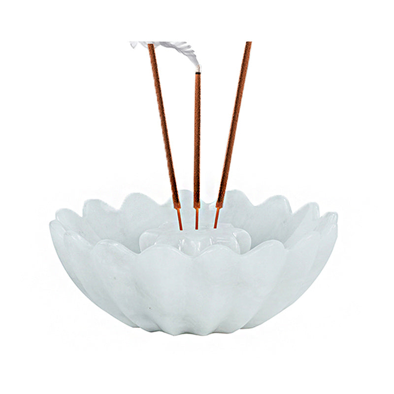 Marble Flower Incense Holder