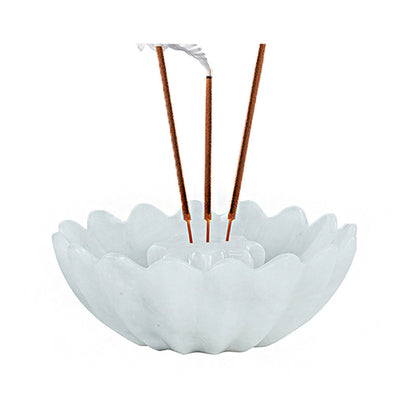 Marble Flower Incense Holder