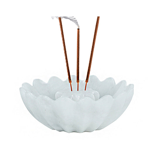 Marble Flower Incense Holder