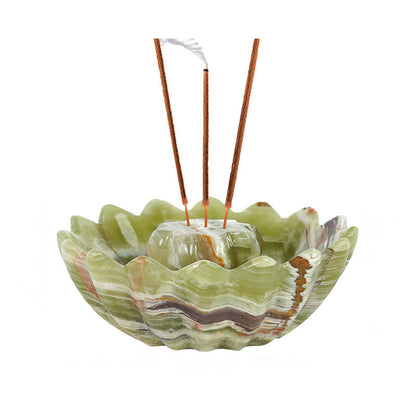 Marble Flower Incense Holder