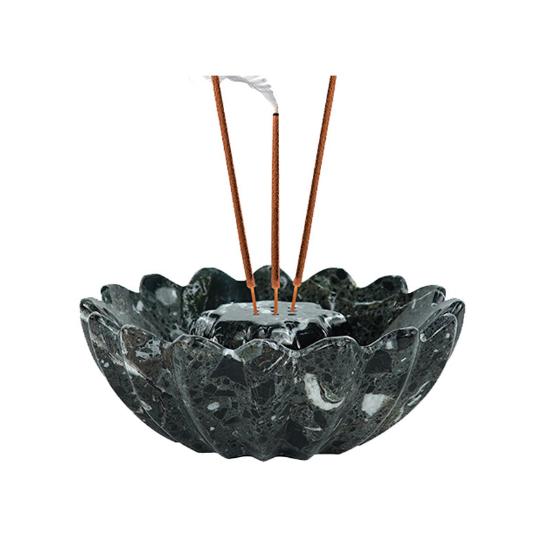 Marble Flower Incense Holder