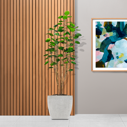 SOGA 150cm Plastic Potted Polyscias Scutellaria Plant Home Garden Artificial Tree, Home Decor