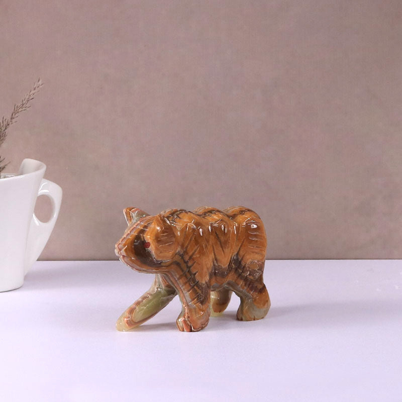 Marble Bear Sculpture 10cm