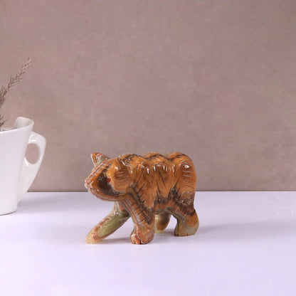 Marble Bear Sculpture 10cm