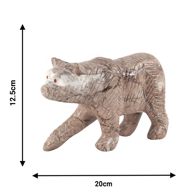Marble Bear Sculpture 20cm