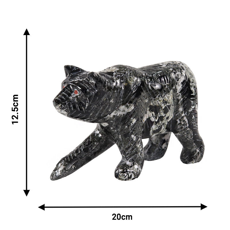Marble Bear Sculpture 20cm
