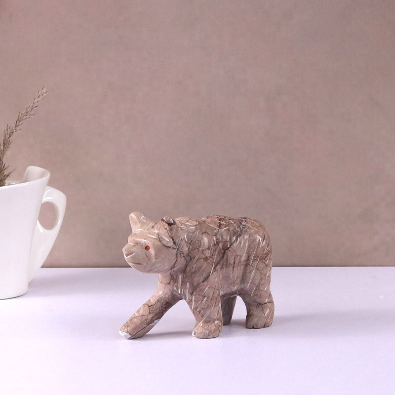 Marble Bear Sculpture 10cm