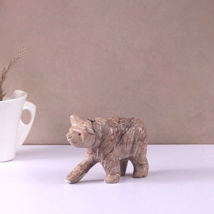 Marble Bear Sculpture 10cm