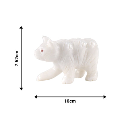 Marble Bear Sculpture 10cm