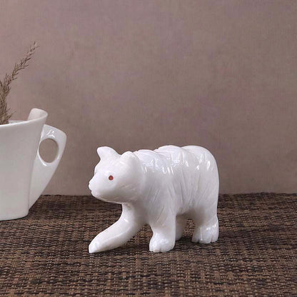 Marble Bear Sculpture 10cm