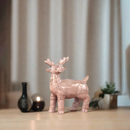 Marble Deer Sculpture 15cm