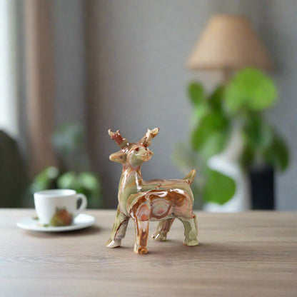 Marble Deer Sculpture 15cm
