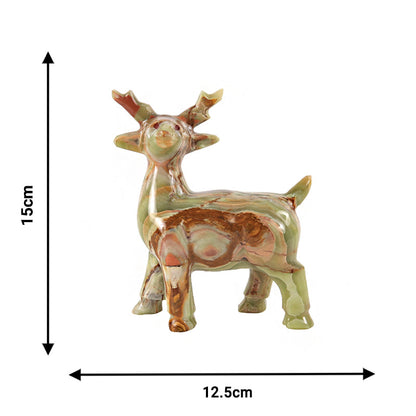 Marble Deer Sculpture 15cm