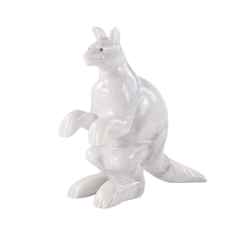 Marble Kangaroo Sculpture 20cm