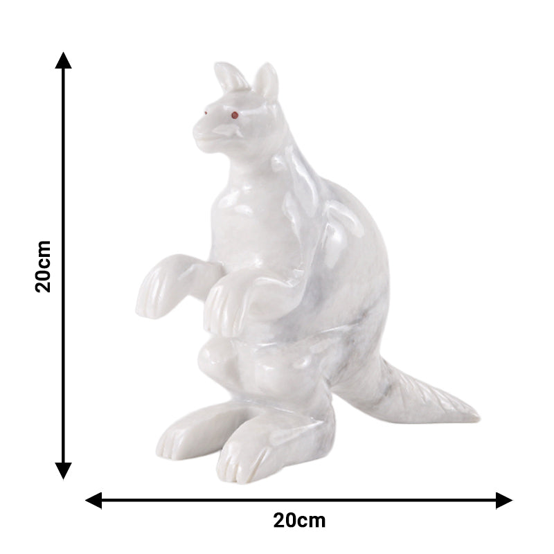 Marble Kangaroo Sculpture 20cm