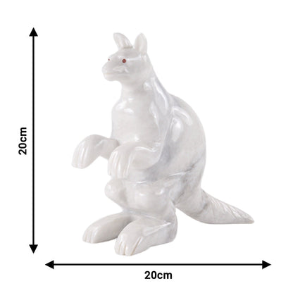 Marble Kangaroo Sculpture 20cm