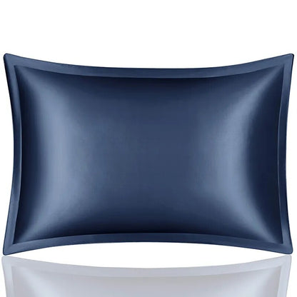 Anyhouz Pillowcase 50x90cm Blue Pure Real Silk For Comfortable And Relaxing Home Bed