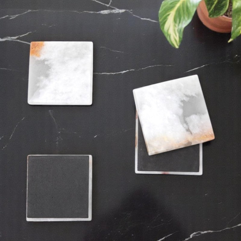 Marble Square Coasters - Set of 6