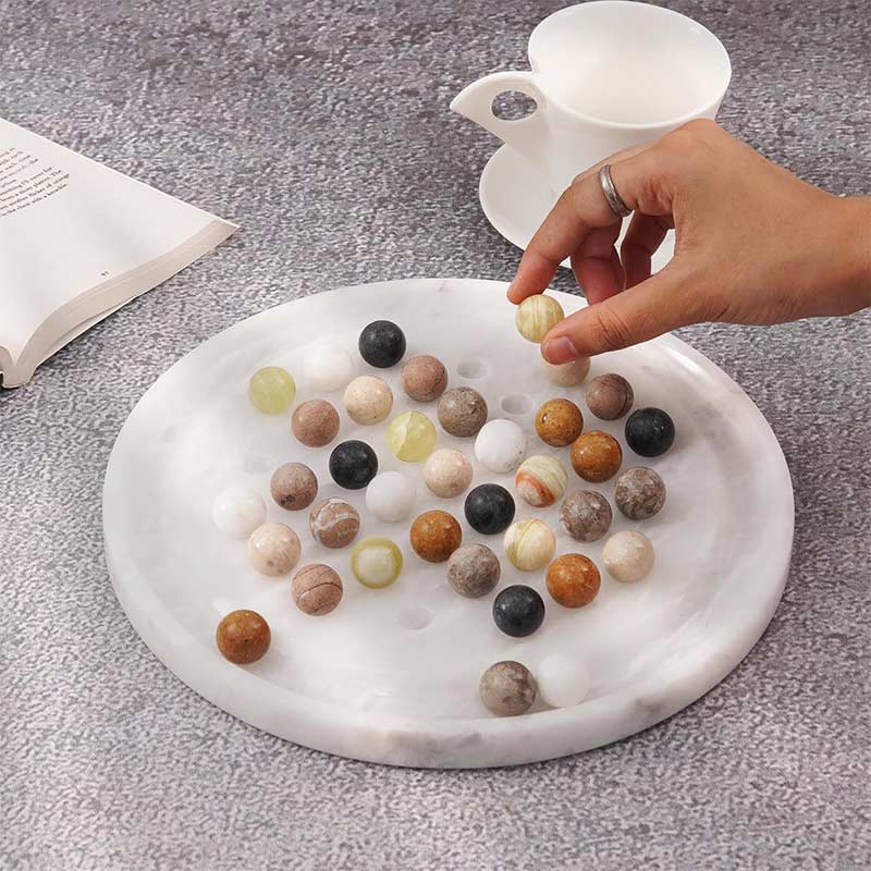 Marble Peg Solitaire - 25cm