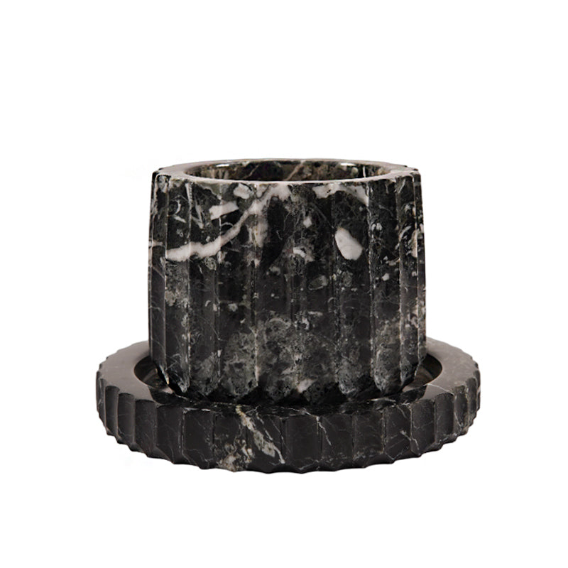 Marble Planter Straight Line Design - 10cm