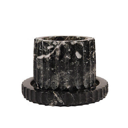 Marble Planter Straight Line Design - 10cm