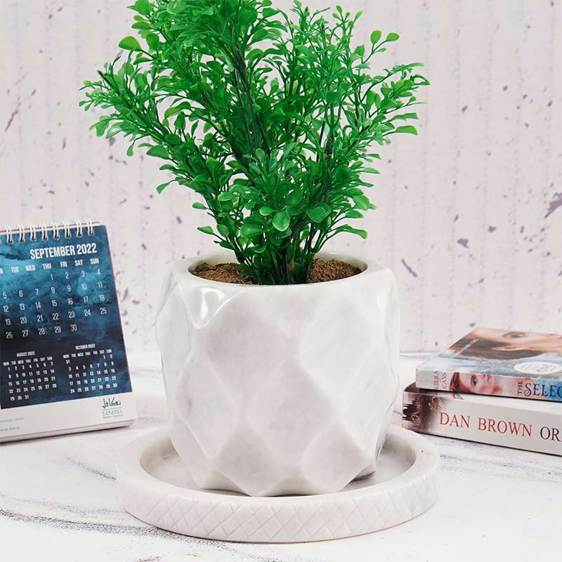 Marble Planter Pineapple Design - 15cm