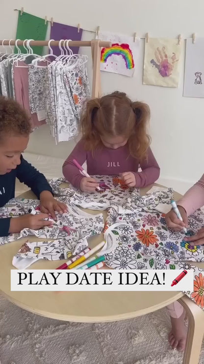 ScribbleDreams™ Sketch Colorful Children's Pajama Set