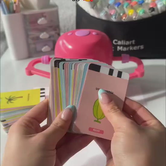 DoodleMate drawing robot drawing a truck from a card