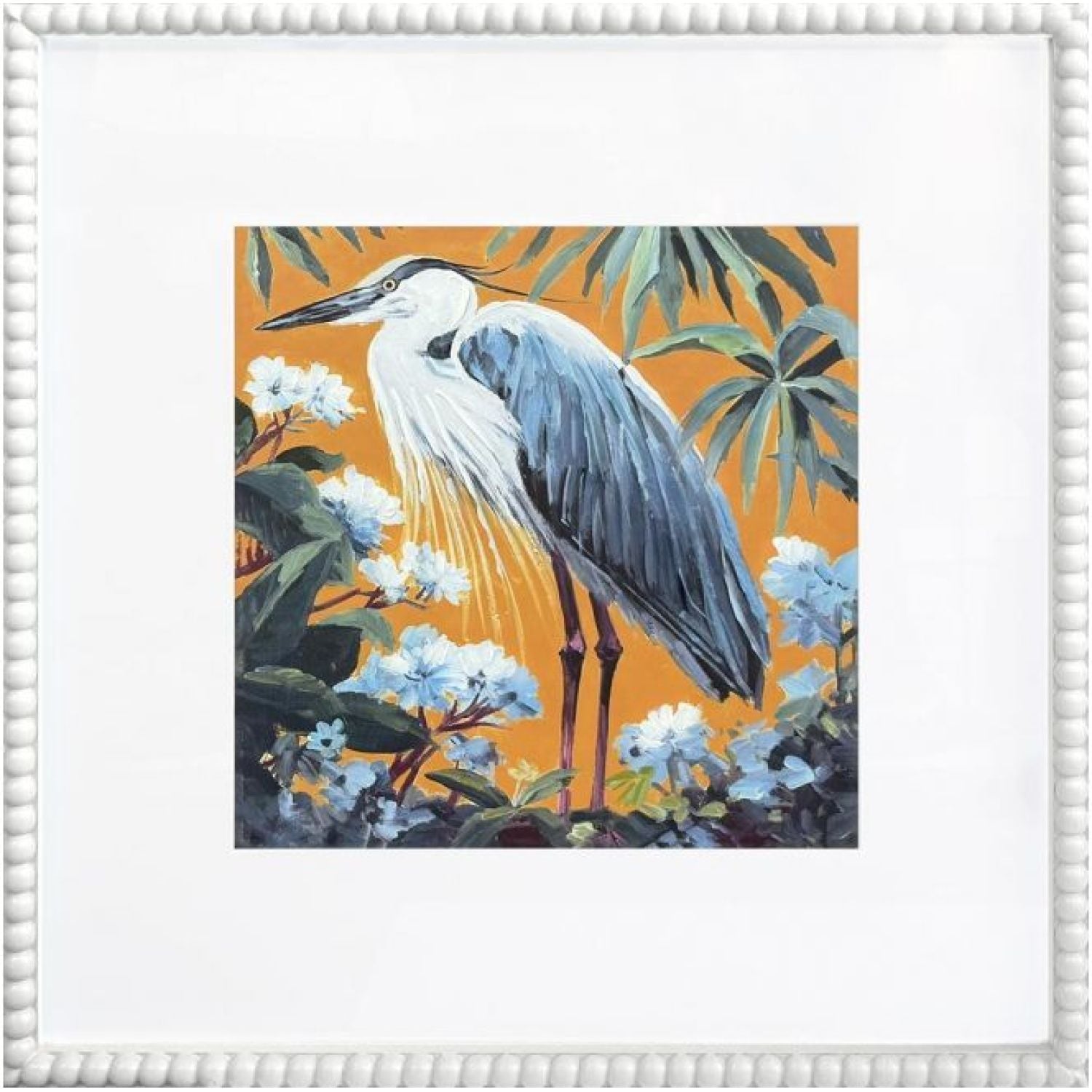 Golden March a Glass Framed Canvas - wh