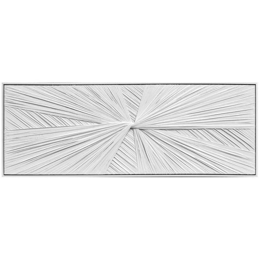 White Textile Framed Art - White Frame