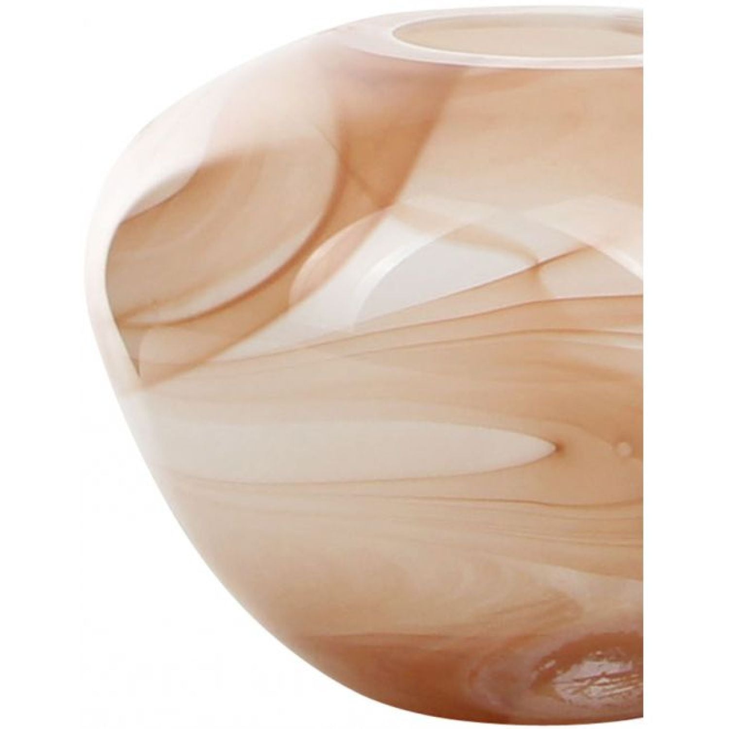Carrie Glass Vase - Mocha Swirl
