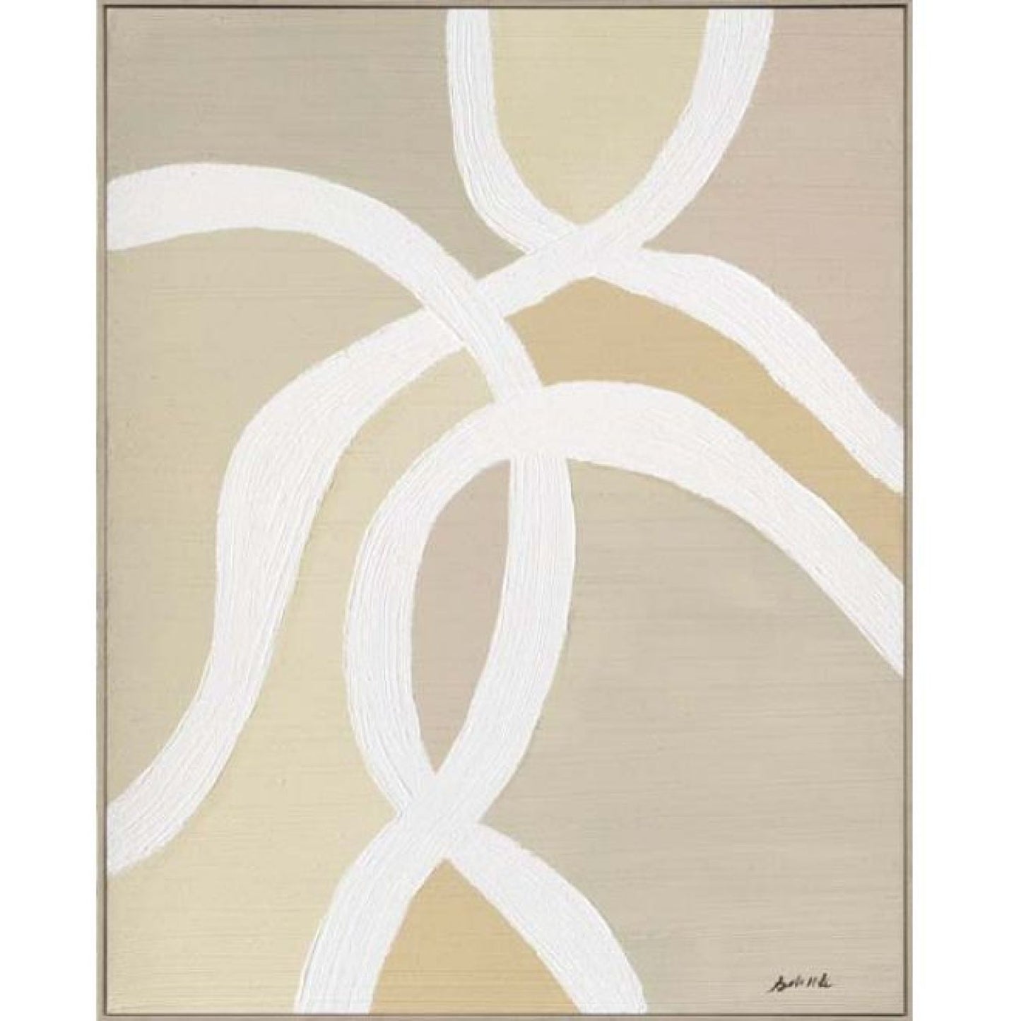 Tracks b Framed Art - White Wash