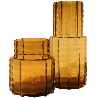 Greer Glass Vase - Amber