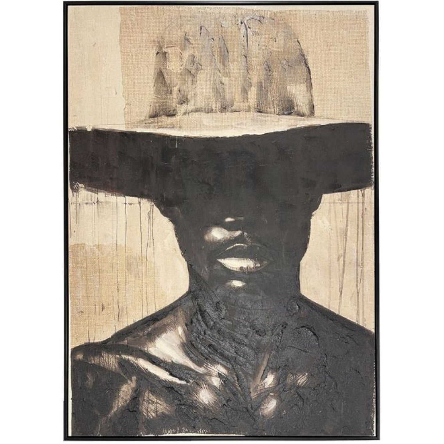 Crowned in Shadow Framed Canvas - Black