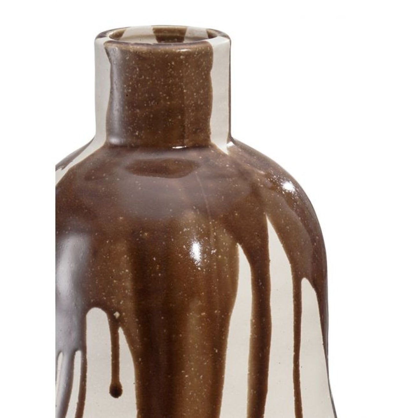Horizon Ceramic Vase - Mocha Drip
