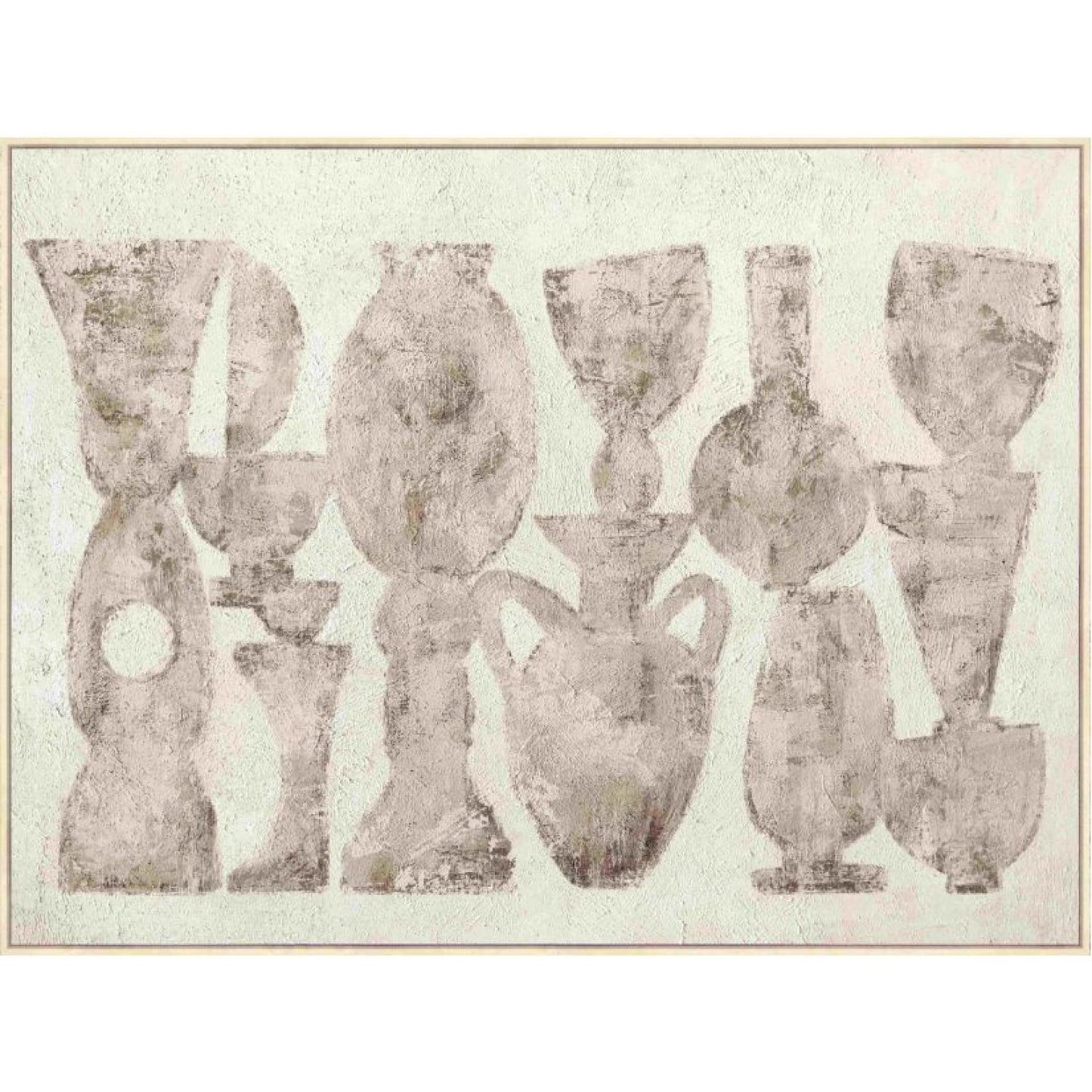 Lucia Textured Framed Canvas - Walnut lo