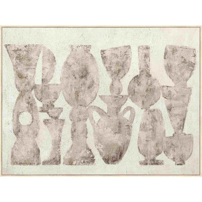 Lucia Textured Framed Canvas - Walnut lo