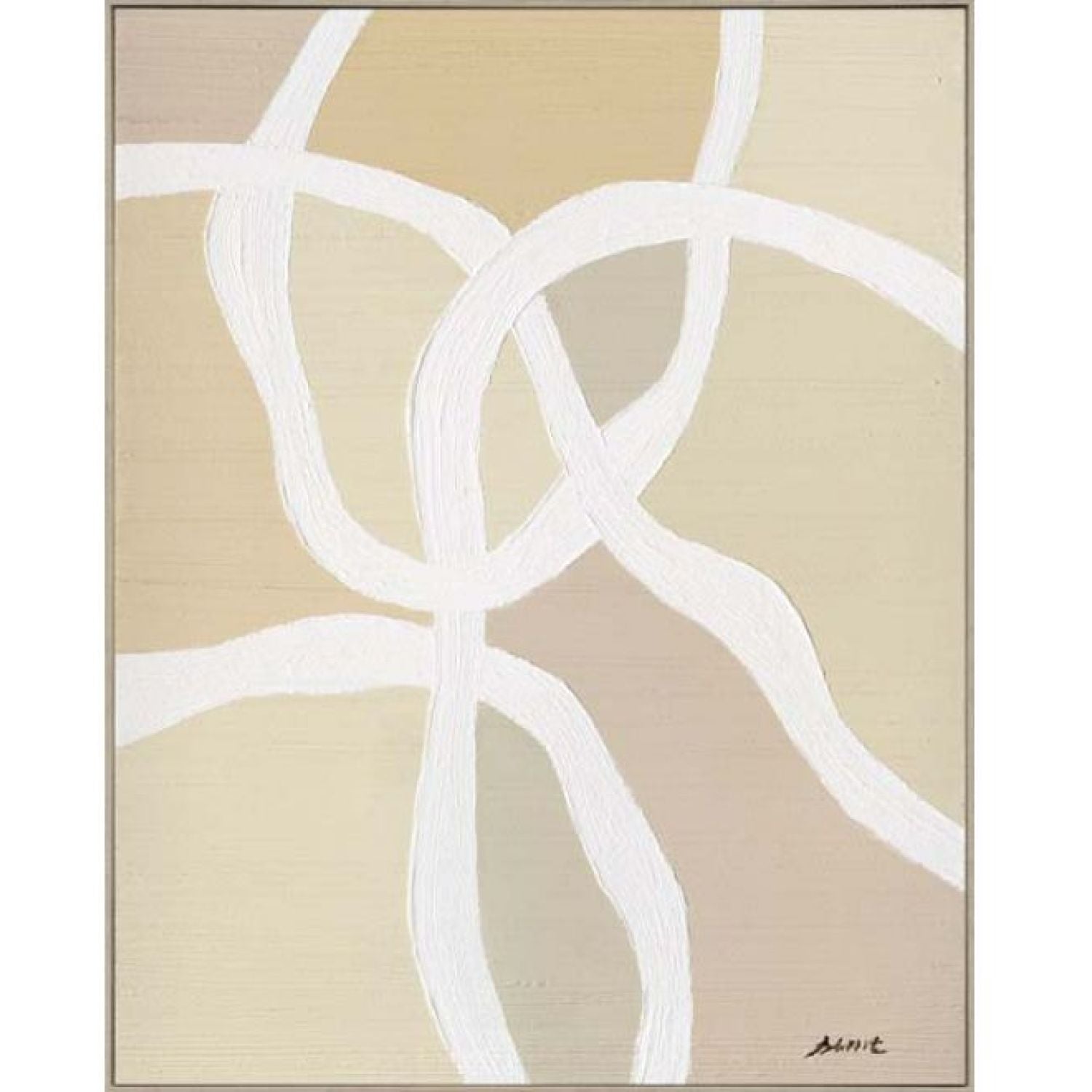 Tracks a Framed Art - White Wash