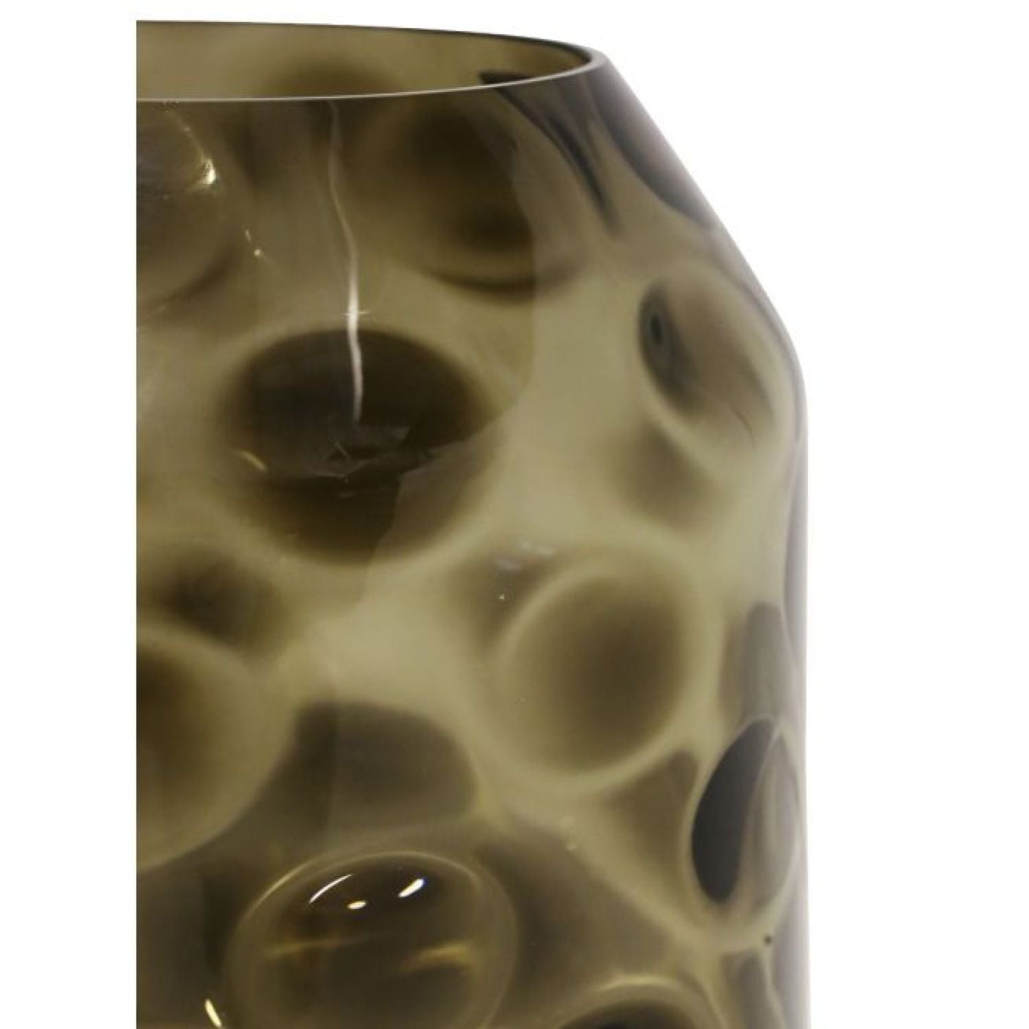 Yvette Glass Vase - Smokey Brown
