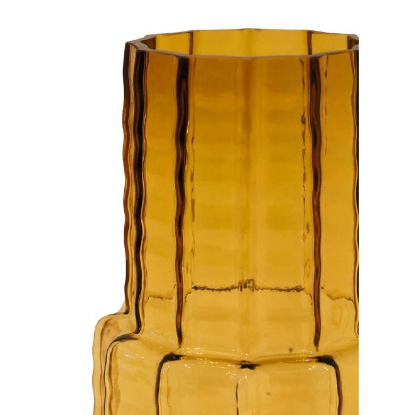 Greer Glass Vase - Amber