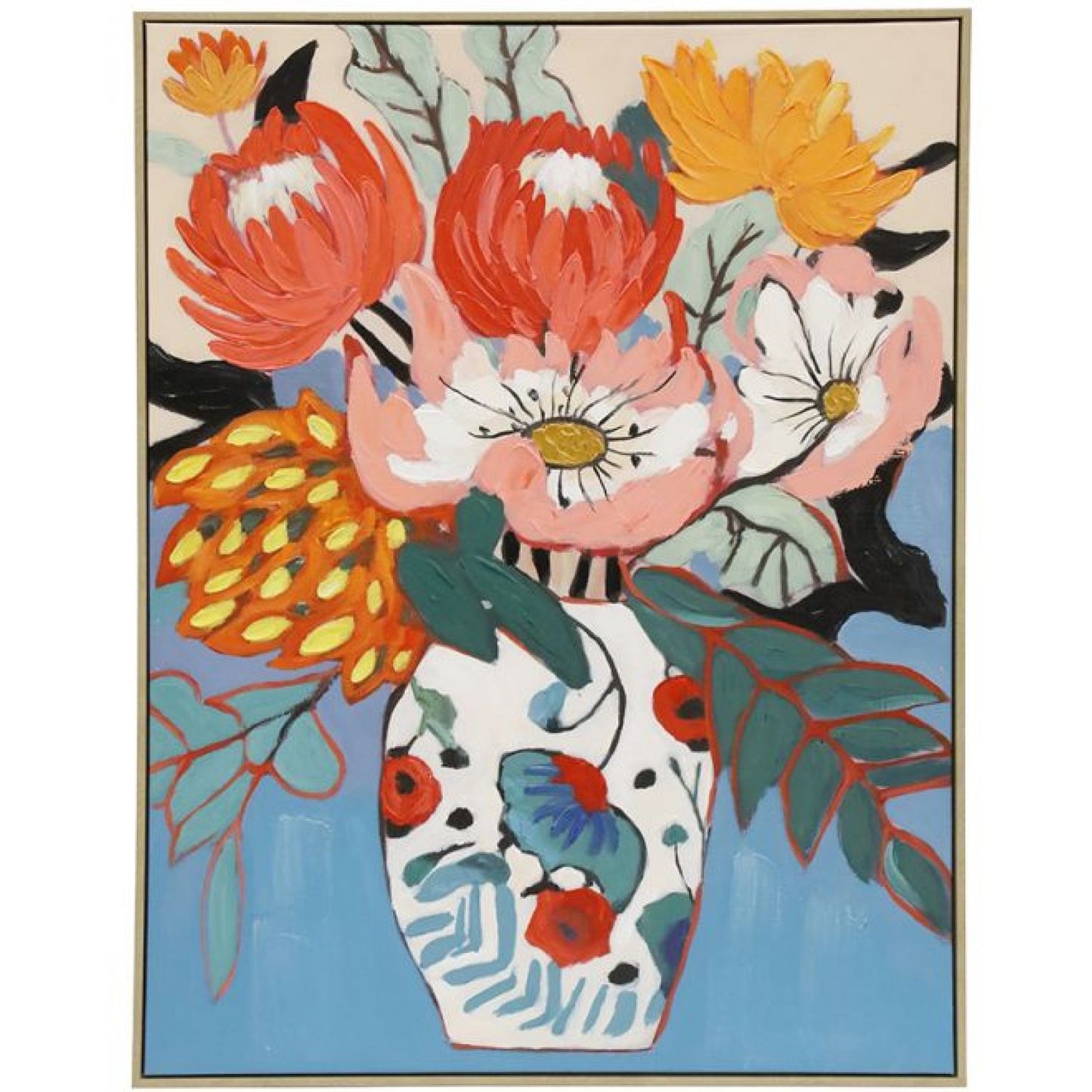 Pretty Posie a Hand Painted Framed Canvas